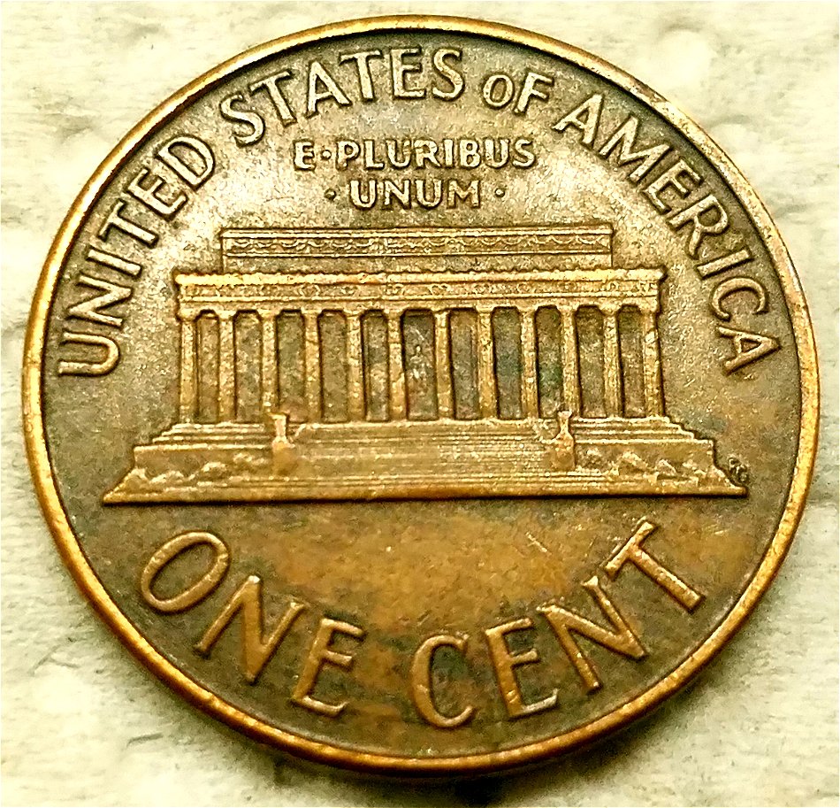 1961-P-Lincoln-Cent-Curved-Struck-Through-Or-Lamination-Near-Face?